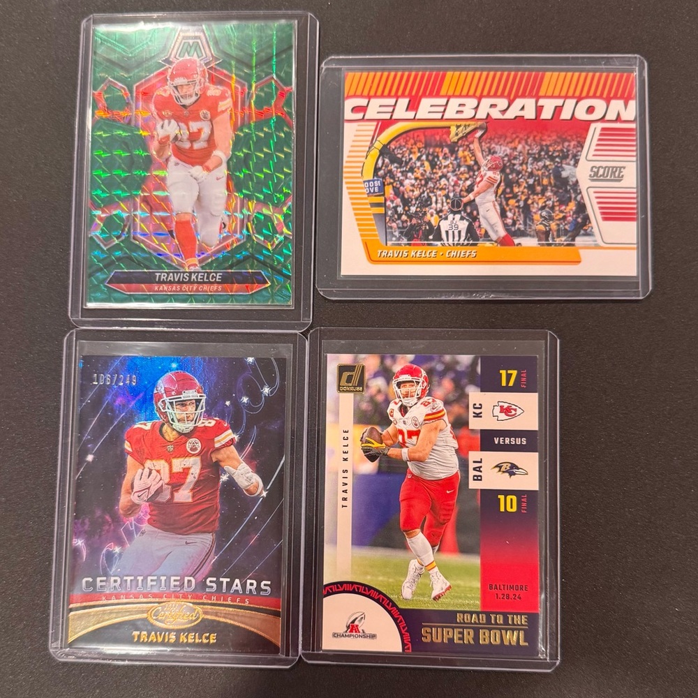 Travis Kelce Insert & Parallel Lot 🔥 Mosaic Green, Certified /249, 10 Cards